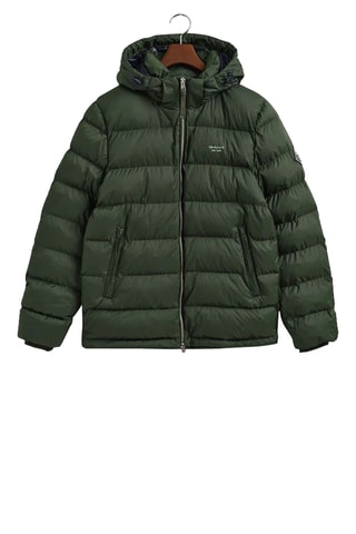 Doudoune regular à capuche - Vert foncé