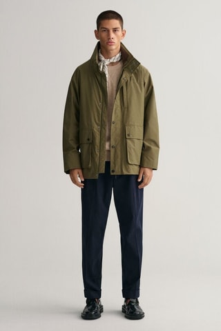 Veste regular à capuche - Vert kaki