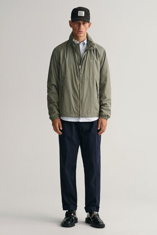 Coupe-vent regular à capuche - Vert kaki