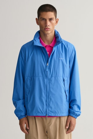 Coupe-vent regular à capuche - Bleu