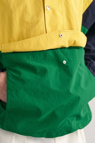 Coupe-vent regular à capuche - Jaune