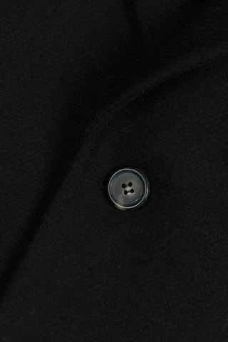 Manteau regular en laine - Noir