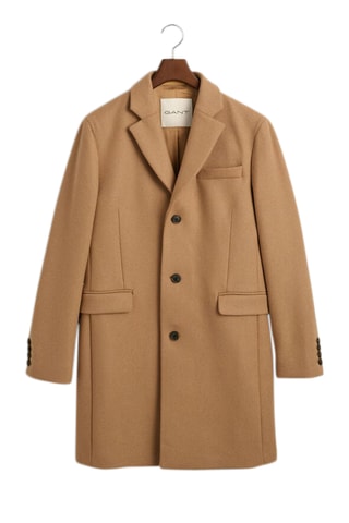 Manteau regular en laine - Camel