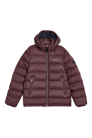 Doudoune regular à capuche - Bordeaux