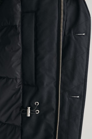 Parka regular à capuche - Noir