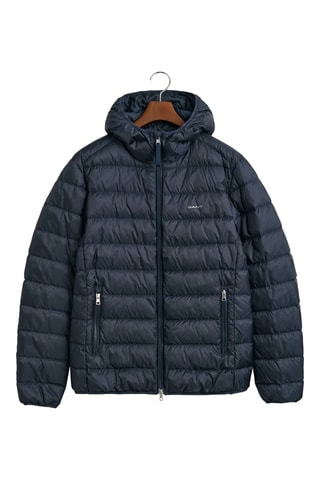 Doudoune regular à capuche - Bleu marine