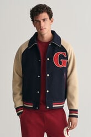 Teddy regular en laine - Bleu marine