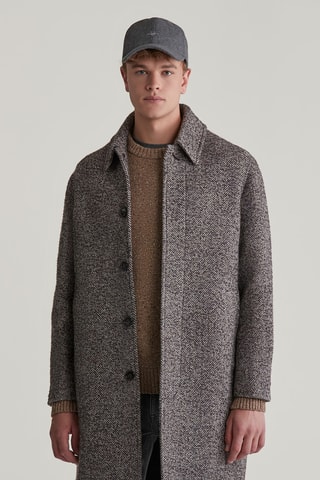 Manteau regular en laine - Gris