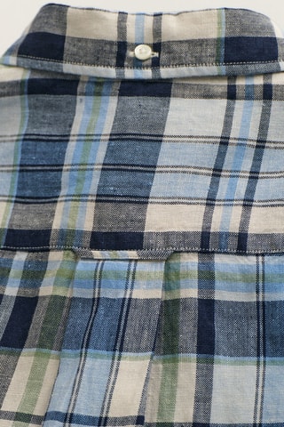 Chemise regular en lin - Bleu