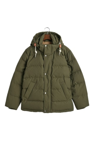 Doudoune regular à capuche - Vert kaki