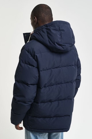 Doudoune regular à capuche - Bleu marine