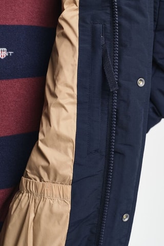 Doudoune regular à capuche - Bleu marine