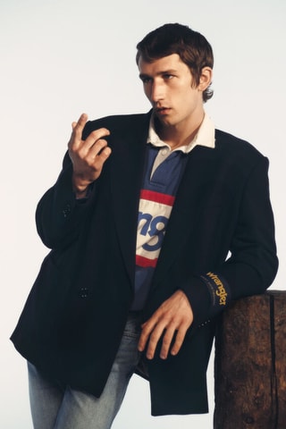 Blazer en laine - Bleu marine