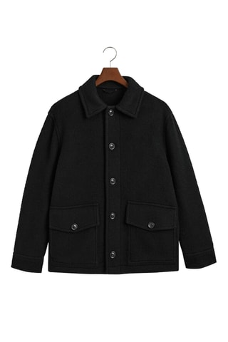 Veste regular en laine - Noir