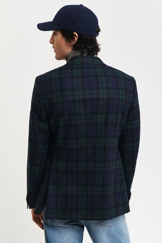 Veste slim en laine - Bleu marine