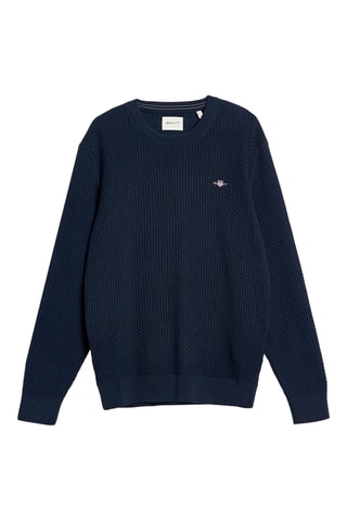 Pull regular en coton biologique - Bleu marine