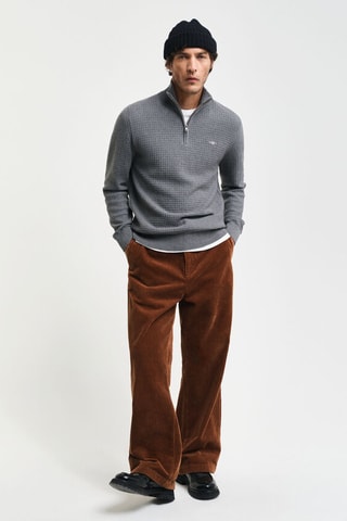 Pull regular en coton biologique - Gris