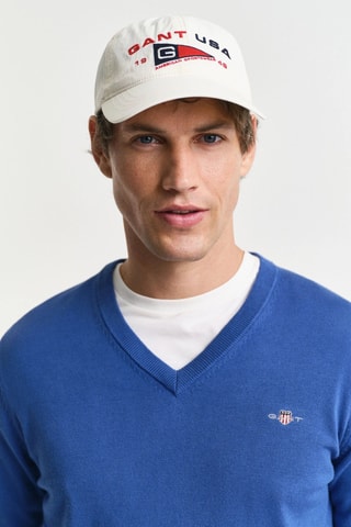 Pull regular en coton biologique - Bleu