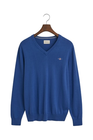 Pull regular en coton biologique - Bleu