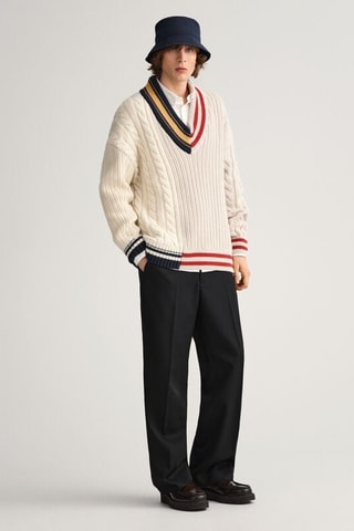 Pull en laine mérinos - Écru