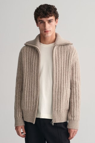 Gilet relaxed en laine - Beige