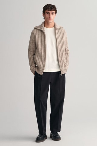 Gilet relaxed en laine - Beige