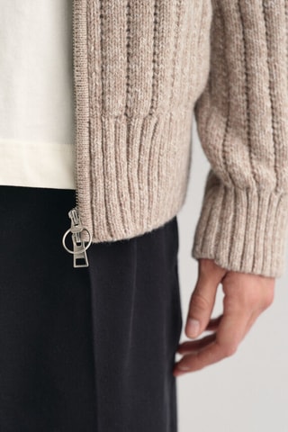 Gilet relaxed en laine - Beige