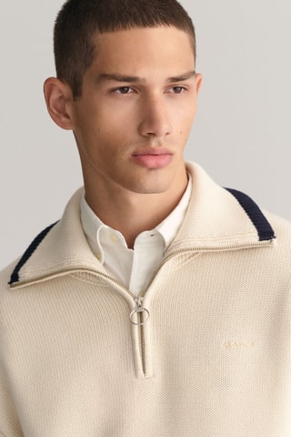 Pull relaxed en laine - Crème