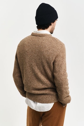 Pull regular en laine - Marron