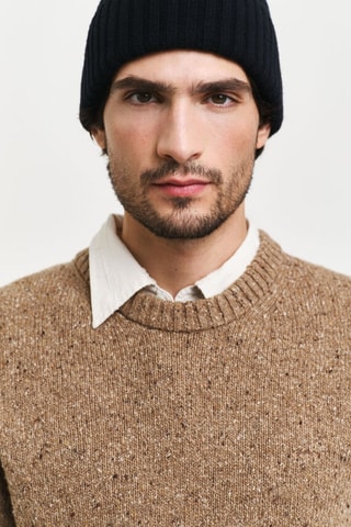 Pull regular en laine - Marron