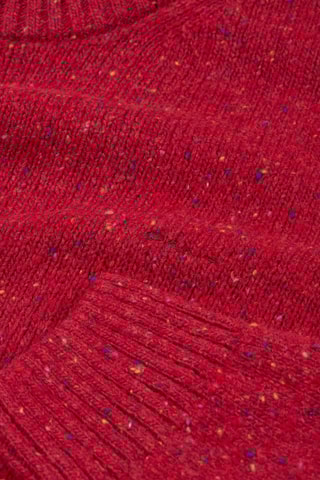 Pull regular en laine - Rouge