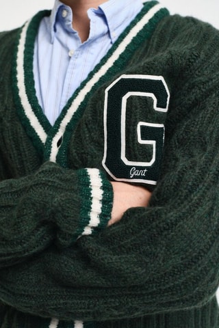 Gilet relaxed en laine - Vert foncé