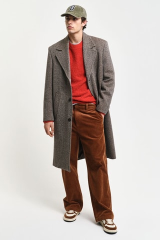 Pull relaxed en laine - Rouge