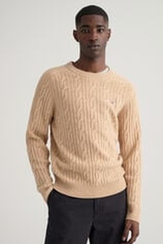 Pull regular en laine - Beige