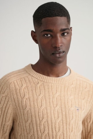 Pull regular en laine - Beige