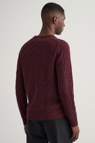 Pull regular en laine - Bordeaux