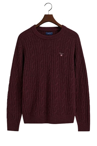 Pull regular en laine - Bordeaux