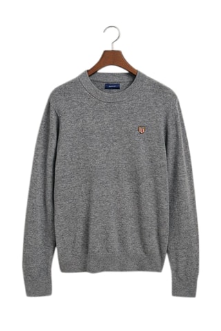 Pull regular en laine - Gris