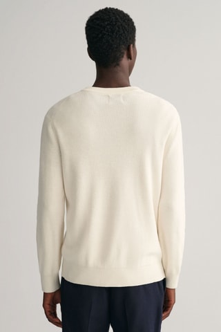 Pull regular en laine mérinos - Crème