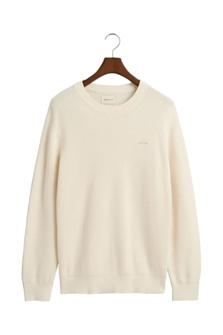 Pull regular en laine mérinos - Crème