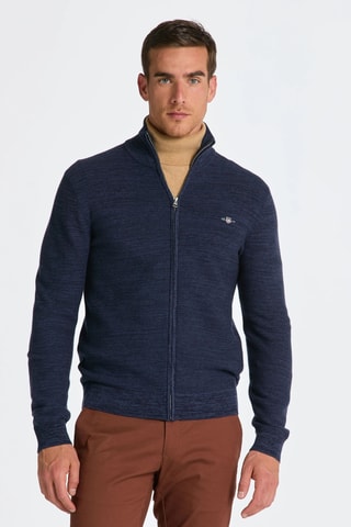 Gilet regular en laine mérinos - Bleu marine