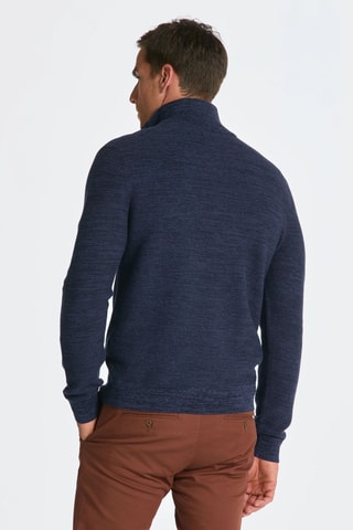 Gilet regular en laine mérinos - Bleu marine