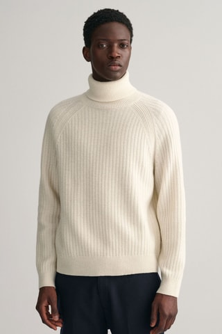 Pull relaxed en laine - Crème