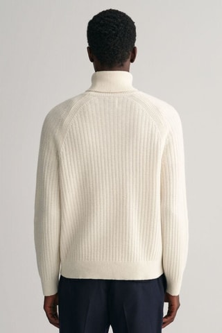 Pull relaxed en laine - Crème