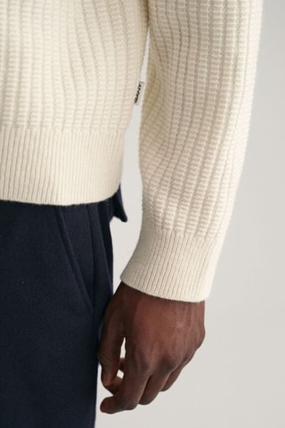 Pull relaxed en laine - Crème
