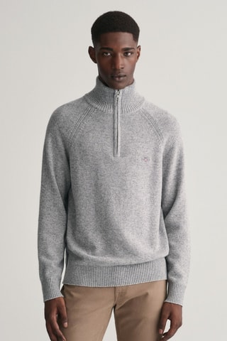 Pull relaxed en laine - Gris