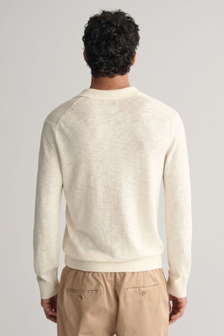 Pull regular en soie - Crème