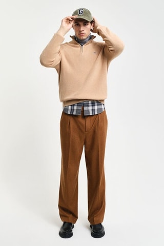 Pull regular en laine mérinos - Beige