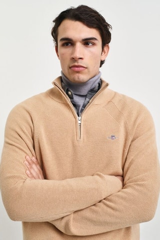 Pull regular en laine mérinos - Beige