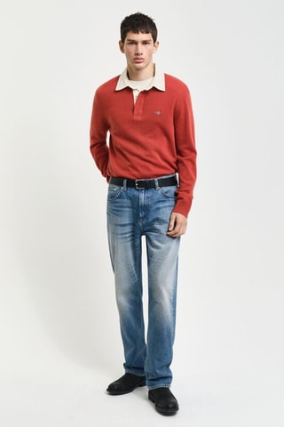 Pull regular en laine - Rouille